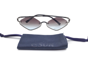 Солнцезащитные очки ESUN (ESUN, 2504, Полуободковая, Металл, Черный, KНР, Polarized, Геометрическая, 56-20-140, Женщин, Силико)