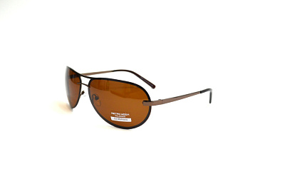 Солнцезащитные очки RETRO MODA (RETRO MODA, 017, Ободковая, Металл, Черный, КНР, Polarized, Авиатор, 63-14-128, Мужчин, Силиконовые )
